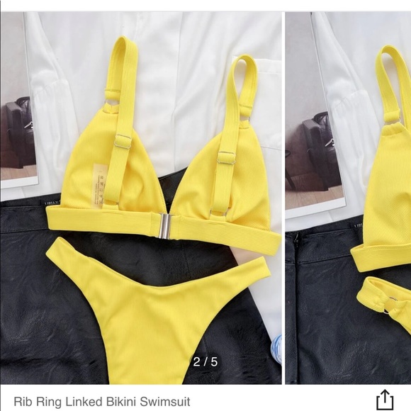 🤍NWT 3/$15 Yellow Bikini - Picture 3 of 5